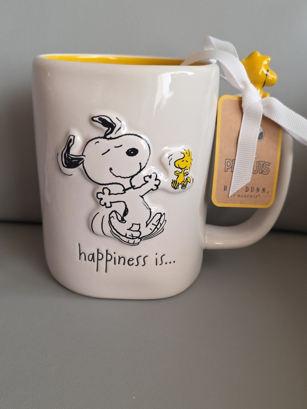 Rae Dunn Peanuts Snoopy Happiness is mug NWT